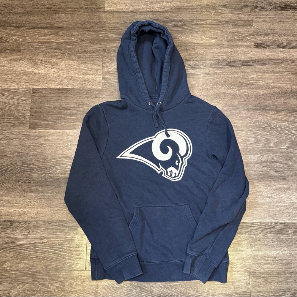 Fanatics Los Angeles Rams Pullover Hoodie Navy Blue Men’s Small